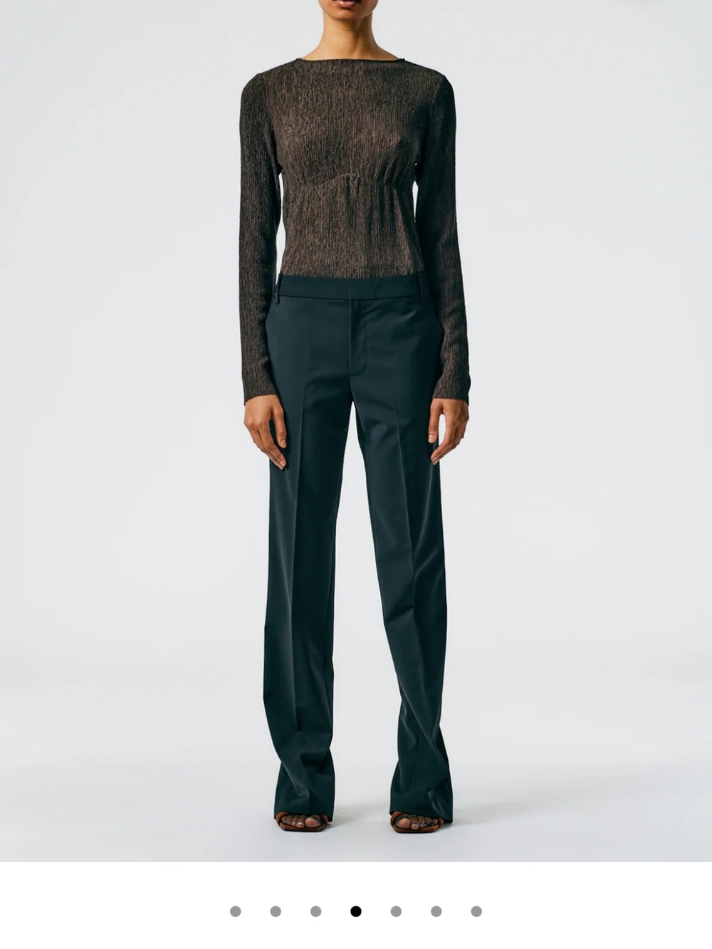 Tibi Black  Tropical Wool Elfie Trouser with Slits - Petite